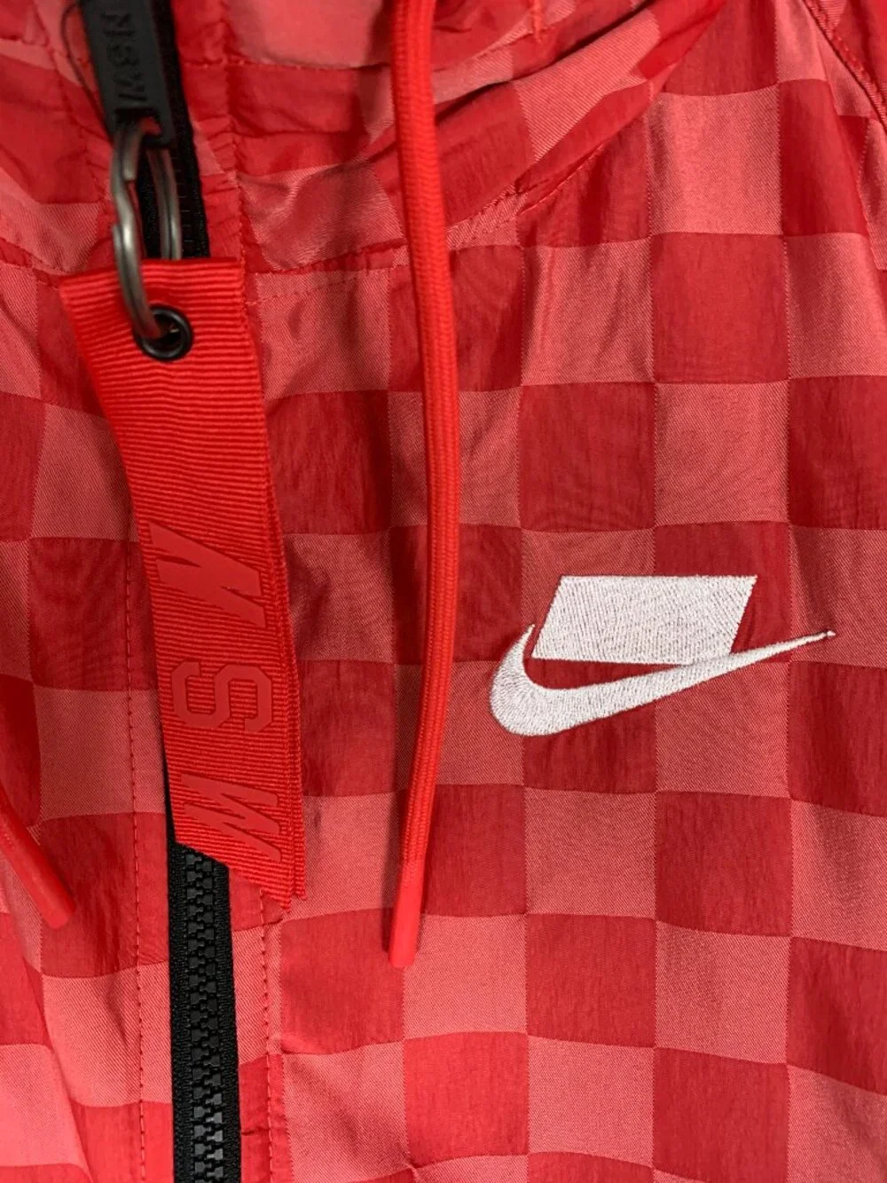 Nike Sportswear Windrunner Hooded Jacket Checkerboard Pattern AR1958-475 XXL NWT